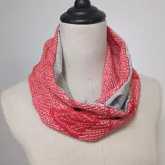 着物リメイク　絞り、大島紬（絹）ハンドメイド　スヌード　保温、保湿