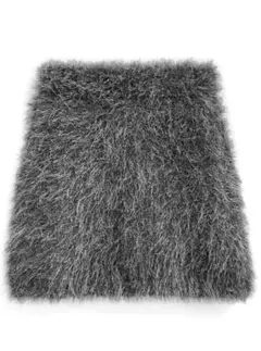 インパン裏地付きシャギーニットミニスカート