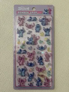 t*)様 スティッチ ボンボンドロップシール