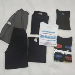 キッズ服 まとめ売り Tシャツ ハーフパンツ 7点セットのサムネイル