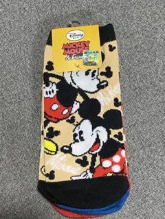 新品未使用　Disney ミッキー・ミニー ソックス3Pセット 22-25cm