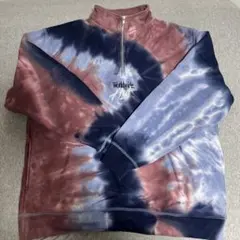 HUF タイダイ ハーフジップ スウェット L