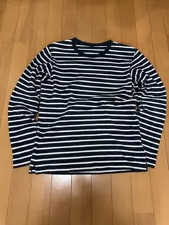 00's OLDUNIQLO ボーダーロンT 短丈 Y2K