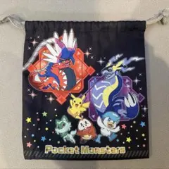 ポケットモンスター 巾着袋と赤青色鉛筆セット