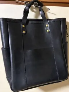 レザー トートバッグ ブラックのサムネイル