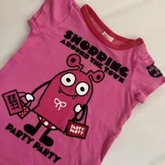 PARTY PARTY Tシャツ ピンク 90cmのサムネイル