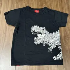 OJICO 恐竜プリント Tシャツ 黒　サイズ8A
