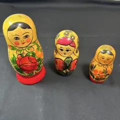 木製マトリョーシカ 3個セット