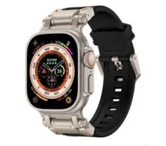 チタン×ブラック Apple Watchバンド 49/46/45/44/42mm