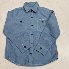 ミキハウス　ダブルビー　デニム長袖ブラウス　120 男の子