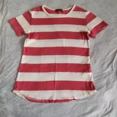 Studio mini ボーダー Tシャツ レッド ホワイトのサムネイル