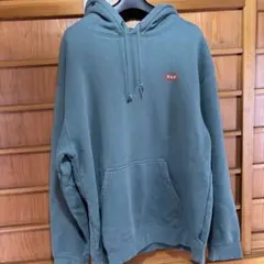 HUF プルオーバーパーカー ブルーグレー バックプリントのサムネイル