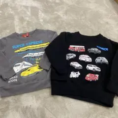 トミカ プラレールトレーナー2枚セット110cm