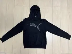 PUMA ブラック フード付きパーカー レディースXL