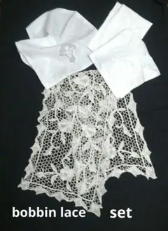 French antique lace bobbin lace embroidery tablecloth placemat