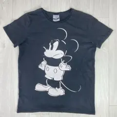 激レア　ディズニー　ミッキーマウス　Tシャツ　ブラック　レディースXL