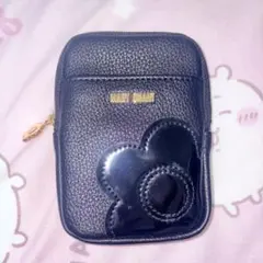 MARY QUANT ポーチ 黒 ブラック デイジー マリークワント マリクワ
