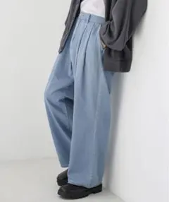 2タックワイドバギーデニム