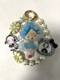 スカルパンダ　携帯ストラップ　ビーズ　ストラップ　チャーム