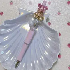 ピンクゴールド♡グラデーションベア♡カスタムボールペン