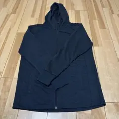 フルジップ ブラック フード付きパーカー