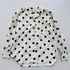 JEUNE MAISON ブラウス ドット柄 M（C764）