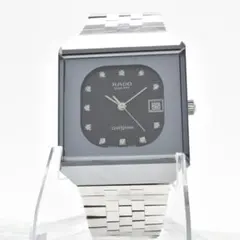 不動品 RADO ラドー メンズ腕時計 ダイヤスター スクエア 黒文字盤 3P