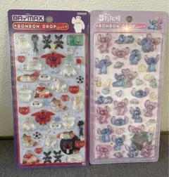 【正規品】ベイマックス　スティッチ&エンジェル　ボンボンドロップシールセット