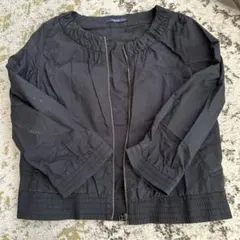 ROPÉ ロペ 黒 ジップアップ シャカシャカ薄手ジャケット 9号のサムネイル