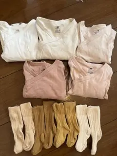 H&M オーガニックコットン　長袖ロンパース&靴下　60サイズ