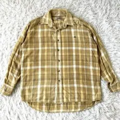 シュミーズラコステ 長袖シャツ ロゴ刺繍 チェック柄 ベージュ 866