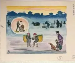 吉井淳二、【市場オコトラン（メキシコ）】、希少な大判額装用画集より 吉井淳二、【市場オコトラン（メキシコ）】、希少な大判額装用画集より