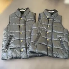 GapKids ブラック ダウンベスト 110センチ。120センチ、2枚セット