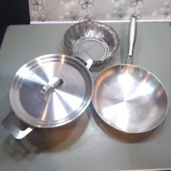 18= 送料無料 調理器具 生活用品 フライパン 両手鍋 蒸し器 セットのサムネイル