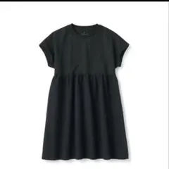 涼感プルオーバー半袖ワンピースキッズ１５０・黒のサムネイル