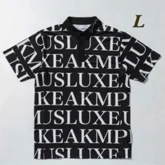 新品【LUXEAKMPLUS】リュクスエイケイエムプラス　総柄半袖ポロシャツ　Ｌのサムネイル