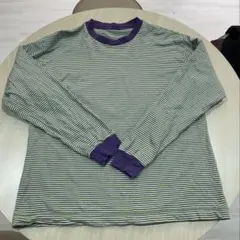 ボーダーロンTライトグリーン✖️ホワイト✖️パープル archive y2k