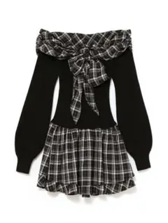 新作 BUBBLES オフショルリボンワンピース