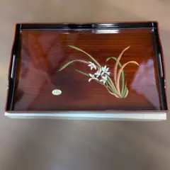 新品　木曽漆塗り 木製おぼん　トレー