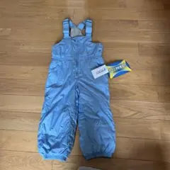 【新品】キッズ スキーウェア パンツ 90cm 水色 サイズ調整可