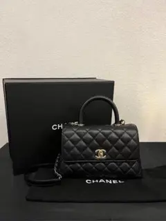 CHA☆NEL ブラック キルティング ハンドバッグ~~~