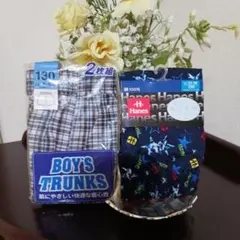 Hanes 星柄トランクス& チェック柄トランクス2枚入り