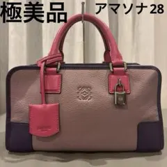 ✨20個限定品✨極美品✨ロエベ アマソナ28 ハンドバッグ トリコロール