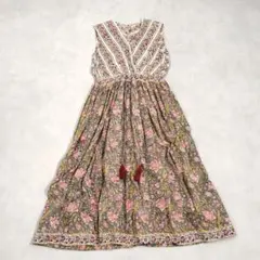 美品♡マカフィー トゥモローランド ボタニカル 花柄 マキシ丈 ワンピース S マカフィー トゥモローランド ボタニカル 花柄 マキシ丈 ワンピース 36