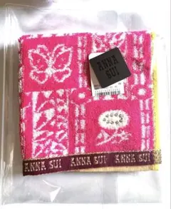 新品★ANNA SUI★アナスイ　ハンカチ　タオル　ロゴ　ラメ　蝶々　OPPのサムネイル