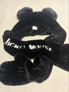 ミッキーマウス 耳付きフリースフード