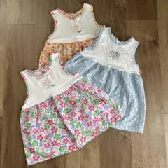 ベビータンクトップ95cm 夏服 女の子 花柄 まとめ売り 3枚セット