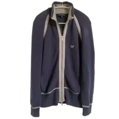 【美品】エンポリオアルマーニ ARMANIジップ ジャケット アウター ネイビー EMPORIO ARMANI ブルゾン アウター 「エンポリオ アルマーニ」ボンバー