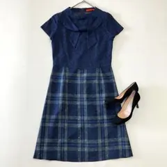 YORKLAND ヨークランド サマーツイード チェック ワンピースのサムネイル