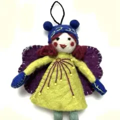 フェルト ハンドメイド 風 人形 オーナメント マスコット 妖精 女の子